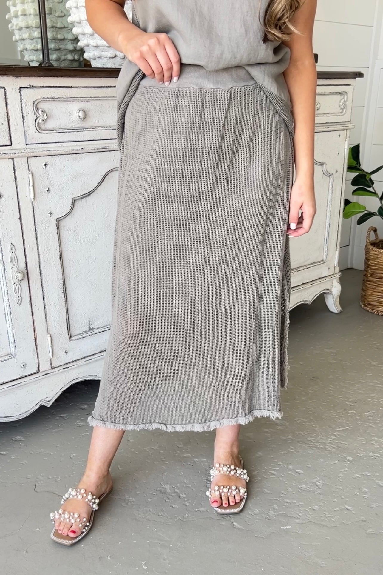 Scatter Skirt  Sugar Pewter Taupe One Size 