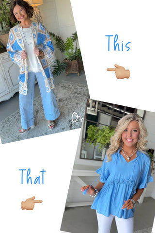 Rosettes & Ruffles & Heather Cardigan