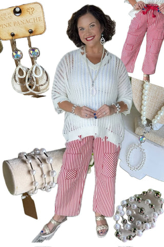 Ava Cream & Straightaway Pants