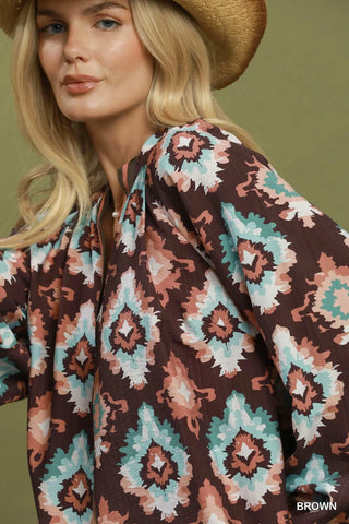 Kaylene Top Brown by Umgee