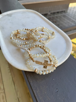 Pure Joy Cross Bracelet Natural Bracelets SM Style