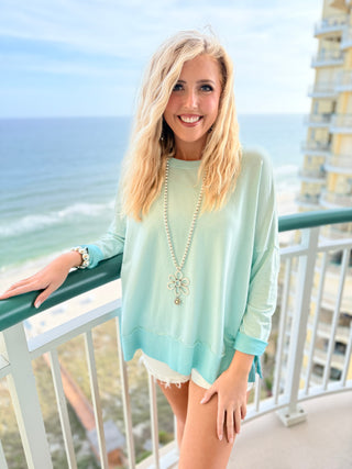 Happiness Top Aqua Shirts & Tops MuMu/JY