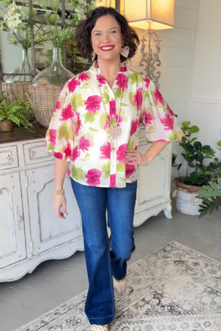 Rene Top Strawberry Mix Shirts & Tops Gigio