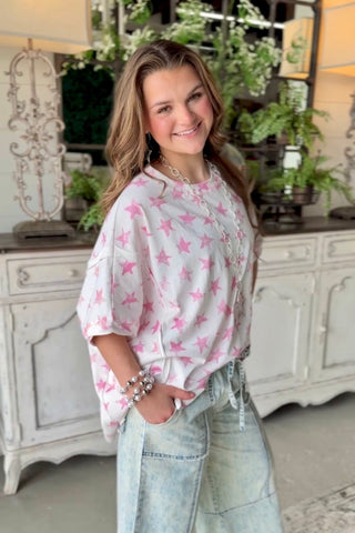 Starboard Top Lt Pink by Peach Love Shirts & Tops Peach Love