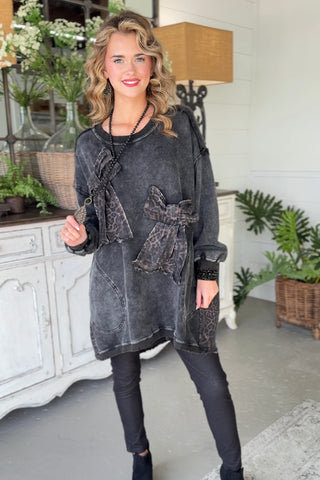 Bowdacious Black Shirts & Tops Blue Velvet