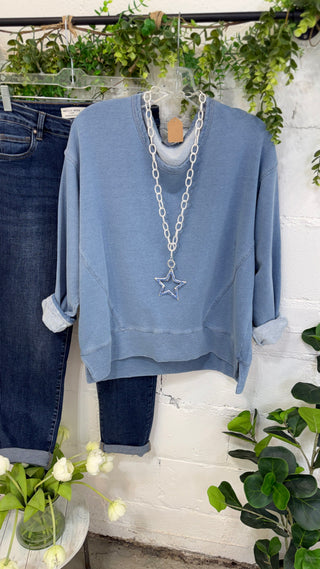 Ingle Top Lt Blue Shirts & Tops Tres Bien