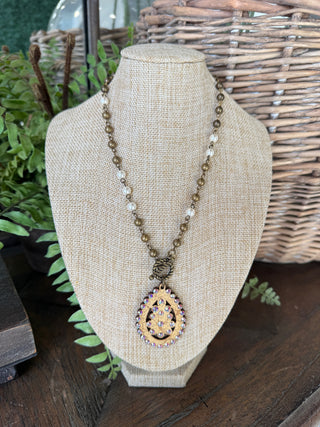 Cultured Necklace Bronze by Pink Panache Necklaces Pink Panache