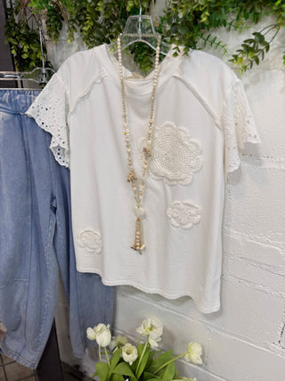 Dionne Top White by Easel Shirts & Tops Easel