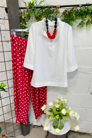 Continental Pants Red Pants Acqua & Limone