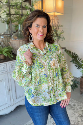 Ellen Top Lime by Eesome Shirts & Tops eesome