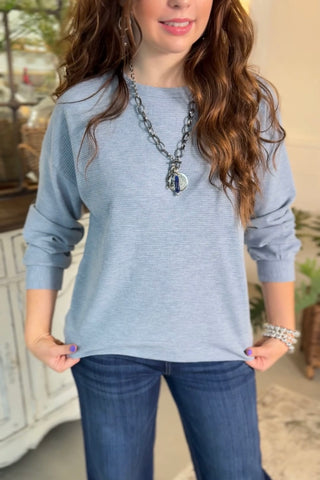Road Trip Top Lt Blue Shirts & Tops Staccato