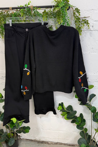 Light Me Up Sweater Black Sweater Staccato
