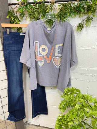 Lost In Love Washed Denim by Easel Shirts & Tops Easel