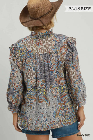 Adams Top Navy by Umgee Shirts & Tops Umgee