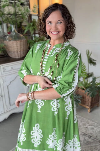 Empower Dress Green by Umgee Dresses Umgee