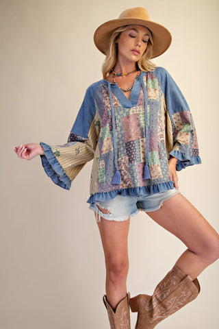 Blue Day Top Denim by Easel