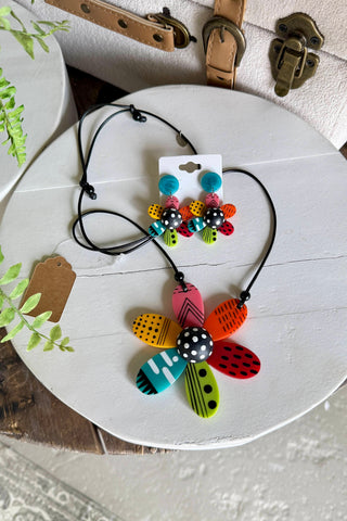 Flower Girl Earrings Brights