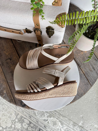 What About Now Sandals Gold by Corky’s Shoes Corky's Footwear