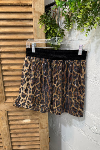 Get Ready Shorts Brown Leopard