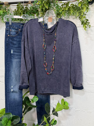 Boyfriend Sweater Navy sweater MuMu/JY
