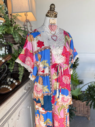 Dahlia Top Blue Mix by Umgee Shirts & Tops Umgee