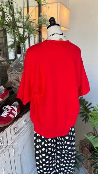Marcy Sweater Red by Glam Sweater Glam