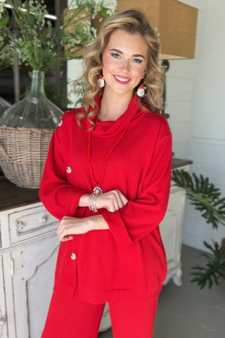 Lavish Pant Set Red Top & Pant Set Dear Scarlett