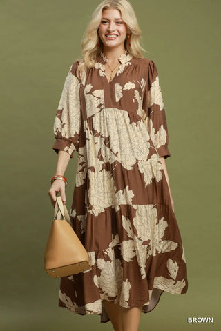 Tiana Long Dress Brown by Umgee – carol's boutique