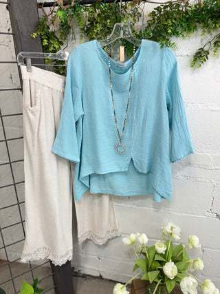 Alonna Top Aqua Shirts & Tops Sole Luna