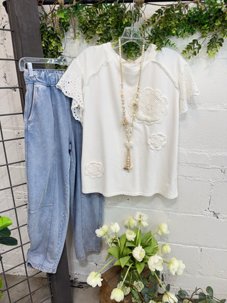 Dionne Top White by Easel