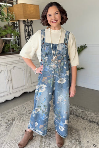 Clarabelle Overalls Denim by Easel Overalls Easel