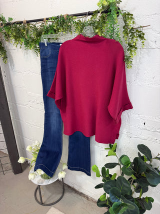 Fowler Sweater Crimson by Umgee Sweater Umgee
