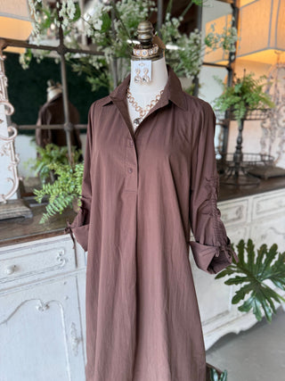 Patti Long Dress Brown by Umgee Dresses Umgee