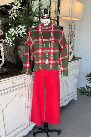 Cheerful Knit Sweater Green by Entro Sweater Entro