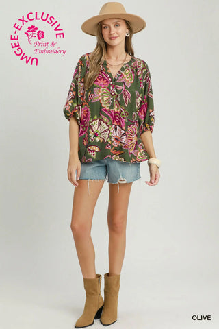 Bethany Olive by Umgee Shirts & Tops Umgee