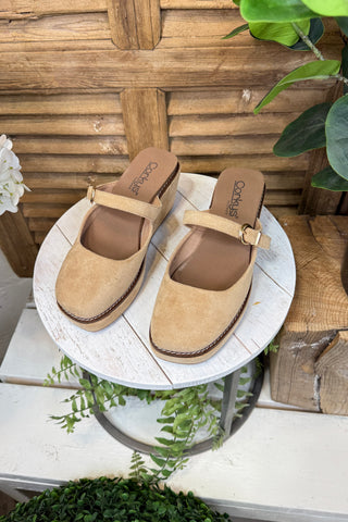 Me Time Wedge Camel by Corky’s