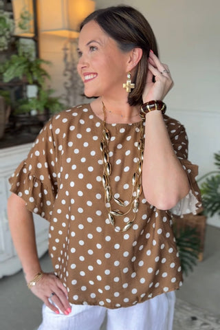 Continental Top Mocha Shirts & Tops Acqua & Limone