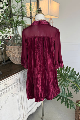 Brylee Dress Burgundy by Umgee Dresses Umgee