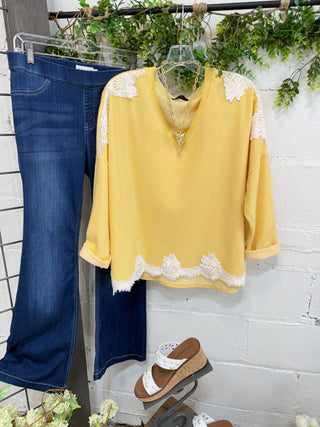 Daydreamer Top Yellow Shirts & Tops MuMu