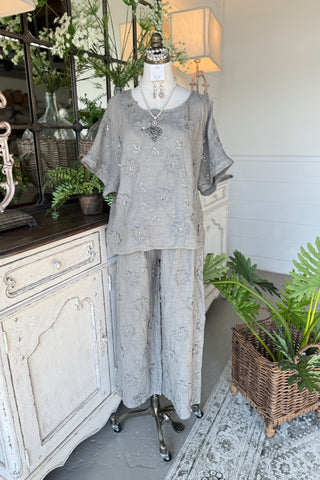 Blakely Linen Top Taupe Shirts & Tops New Afeis