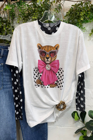 Clever Kitty Tee White