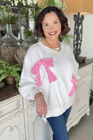 Courtney White/Pink Shirts & Tops Fantastic Fawn