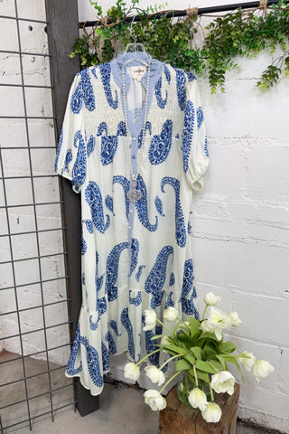 Claudia Dress Blue Mix by Umgee Dresses Umgee