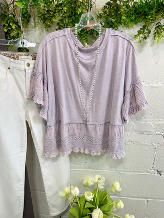 Honesty Top Lavender Shirts & Tops Easel