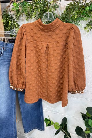Peabody Top Brown by Umgee Shirts & Tops Umgee