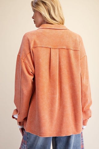 Wheeler Shacket Rust by Easel
