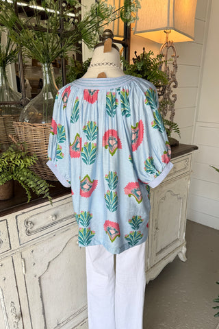 Waverly Top Blue by Umgee Shirts & Tops Umgee