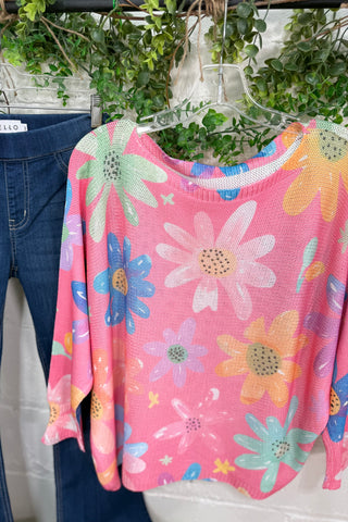 Daisy Dreamin Pink/Multi sweater OHLALA