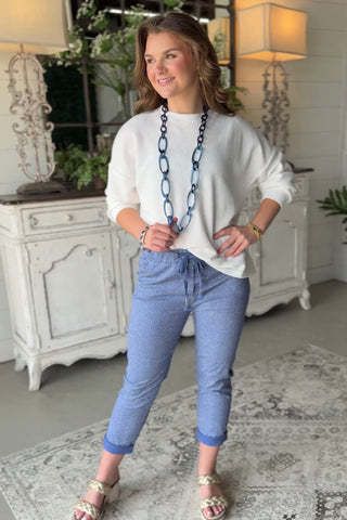Skipper Pants Blue Pants Giada Fashion