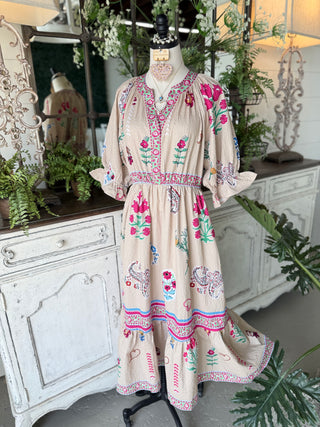 Pamela Maxi Dress Taupe by Umgee Dresses Umgee